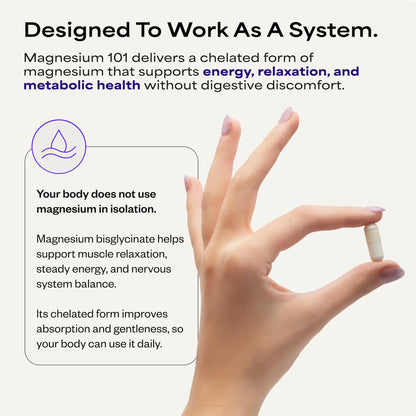 Suppgrade Labs Magnesium 101 by Dave Asprey | Daily Support for Sleep, Metabolism, Relaxation, & Heart Health | 300 mg Chelated Magnesium Bisglycinate | High Absorption Magnesium | 30 Day Supply - Maple Wellness Supplements