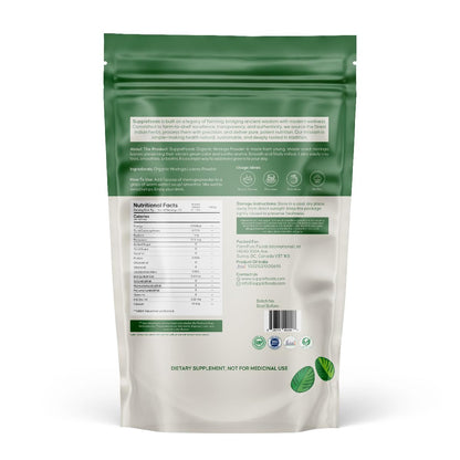 supplefoods Organic Moringa Powder 200 g / 7.05 oz | 100% Natural Green Superfood | Assists Digestion & Daily Detox | Finely Milled Moringa Leaf Powder | USDA Certified Organic Dietary Supplement - Maple Wellness Supplements