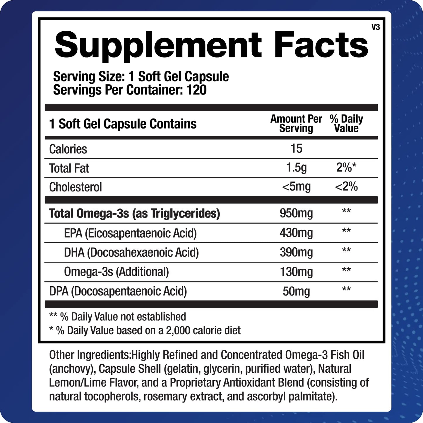 Support Omega EPA DHA Omega 3 Fish Oil Supplement - Cardiovascular, Musculoskeletal Support (120 Gel Capsules) - Maple Wellness Supplements