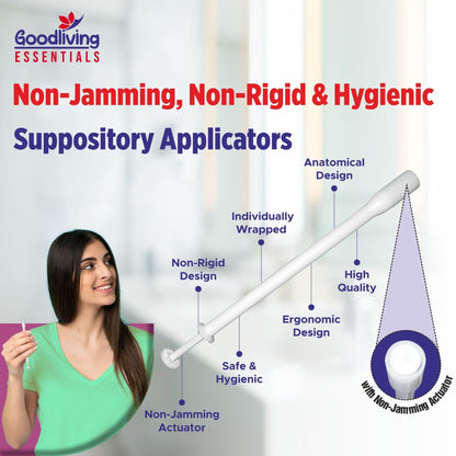 Suppository Applicators Mega Pack 30 Count Hygienic Inserter | Fits Suppositories Without Getting Stuck Inside With Our Innovative Pusher | Soft Tip, Smooth & Pain-Free Suppository Insertion Tool - Maple Wellness Supplements