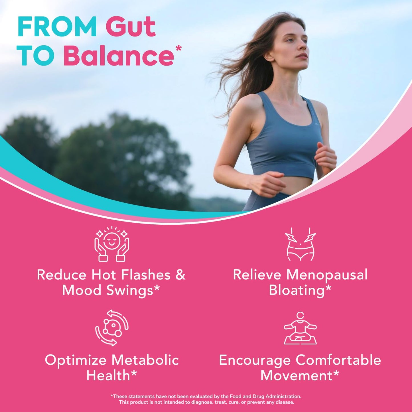 Surebounty Menopause Probiotic Supplement for Women, 70 Billion CFU, with Akkermansia Muciniphila, Vitamins B6 & D3, Botanicals, for Hormone Balance, Hot Flashes, Night Sweats, Gut Health, 60 Capsules - Maple Wellness Supplements