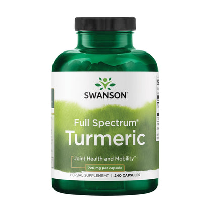 Swanson Full Spectrum Turmeric Curcumin Joint, Liver, and Digestive Support Supplement for Active Adults - Non-GMO - Maple Wellness Supplements
