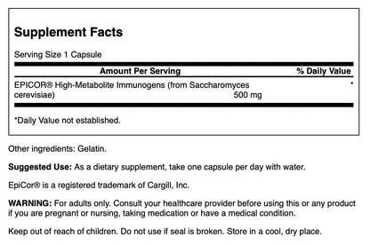 Swanson Postbiotic Immune Formula Featuring Epicor 500 mg 60 Caps - Maple Wellness Supplements