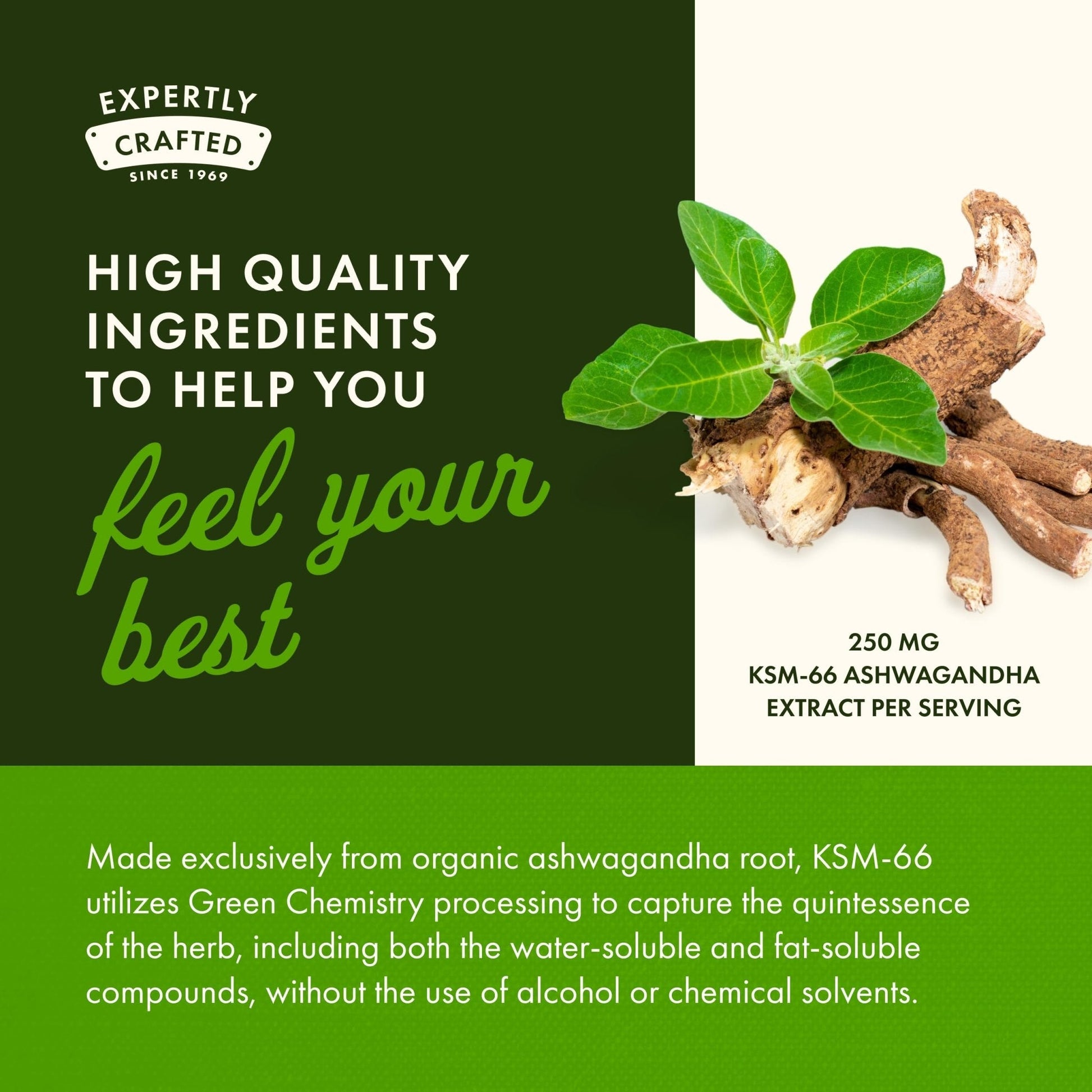 Swanson Ultimate Ashwagandha KSM-66 - Herbal Supplement Supporting Healthy Stress Levels & Relaxation - Natural Formula to Promote a Calm & Relaxed Mindset - (60 Veggie Capsules, 250mg Each) - Maple Wellness Supplements