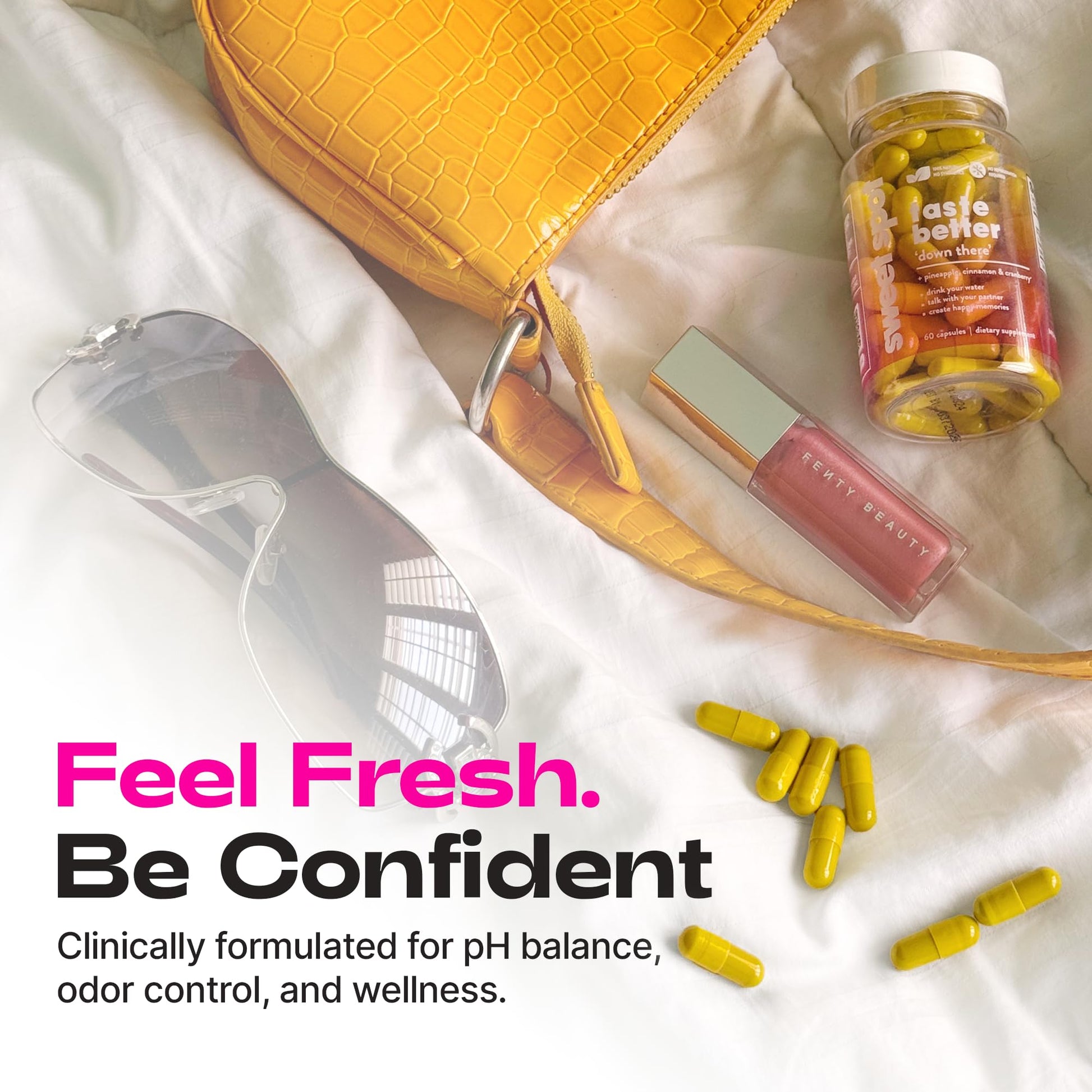 Sweet Spot – Pineapple & Cranberry Vaginal Health Supplement, 60 Capsules – Freshens Taste, Promotes Feminine Balance - Maple Wellness Supplements