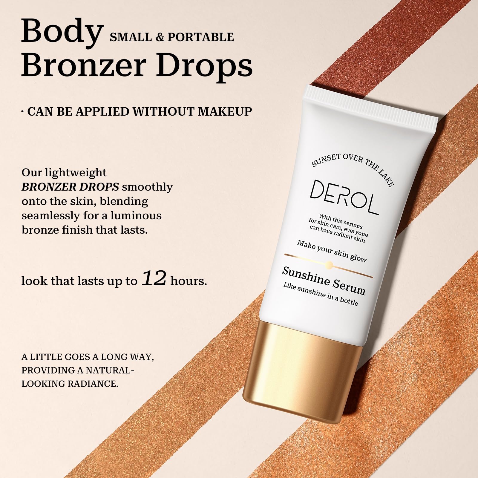 SWETIYOU Bronzing Drops, Lightweight and Non-greasy Liquid Bronzer for Face & Body, Instant Sunshine Glow Serum for Flawless Skin & Radiant Finish (RUST RED) - Maple Wellness Supplements