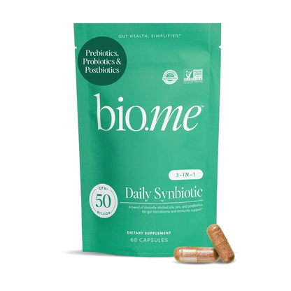 Synbiotic 3-in-1 Prebiotics, Probiotics & Postbiotics for Digestive Health, Gut Health, Immune Support & Bloating Relief for Men & Women - 50 Billion CFU Per Serving - Vegan, 60 Capsules (30 Servings) - Maple Wellness Supplements