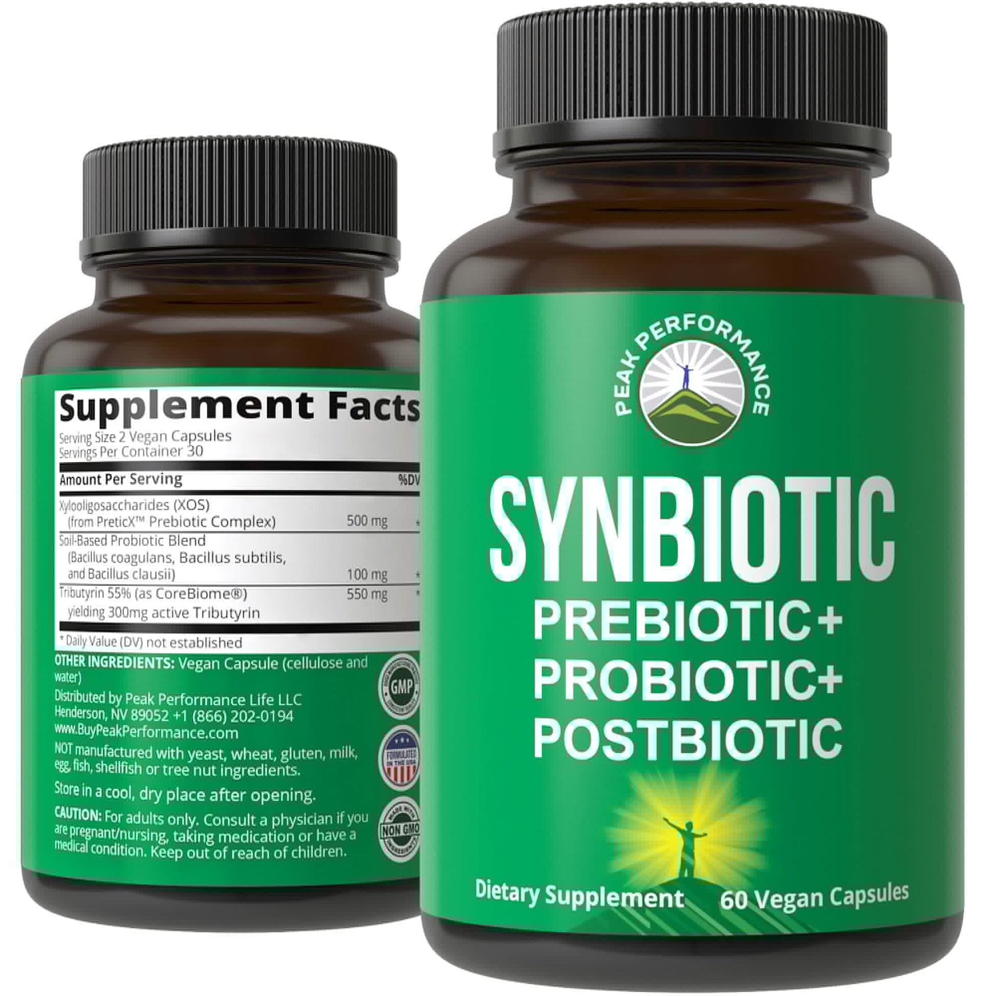 Synbiotic = Prebiotic + Probiotic + Postbiotic 3-in-1 Supplement with Clinically Tested Ingredients - Pre and Probiotics Plus Important Tributyrin CoreBiome for Gut - Maple Wellness Supplements