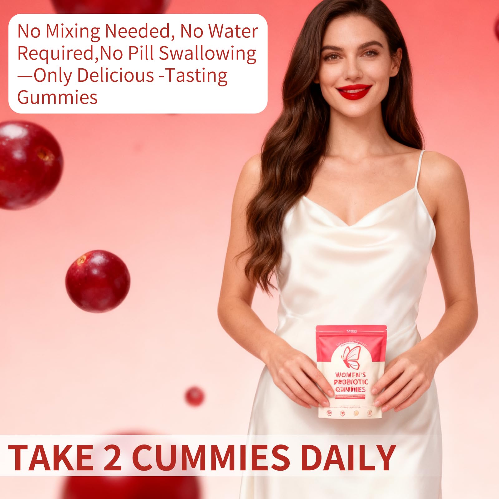 Taeci Vaginal Probiotic Gummies for Women – 5 Billion CFU with Prebiotic & Cranberry Extract – Supports pH Balance, Healthy Odor & Gut Health - Maple Wellness Supplements