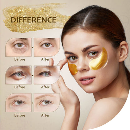 Taimand Under Eye Patches (30 Pairs), 24K Gold Under Eye Mask for Puffy Eyes, Dark Circles,Bags and Wrinkles with Collagen - Maple Wellness Supplements