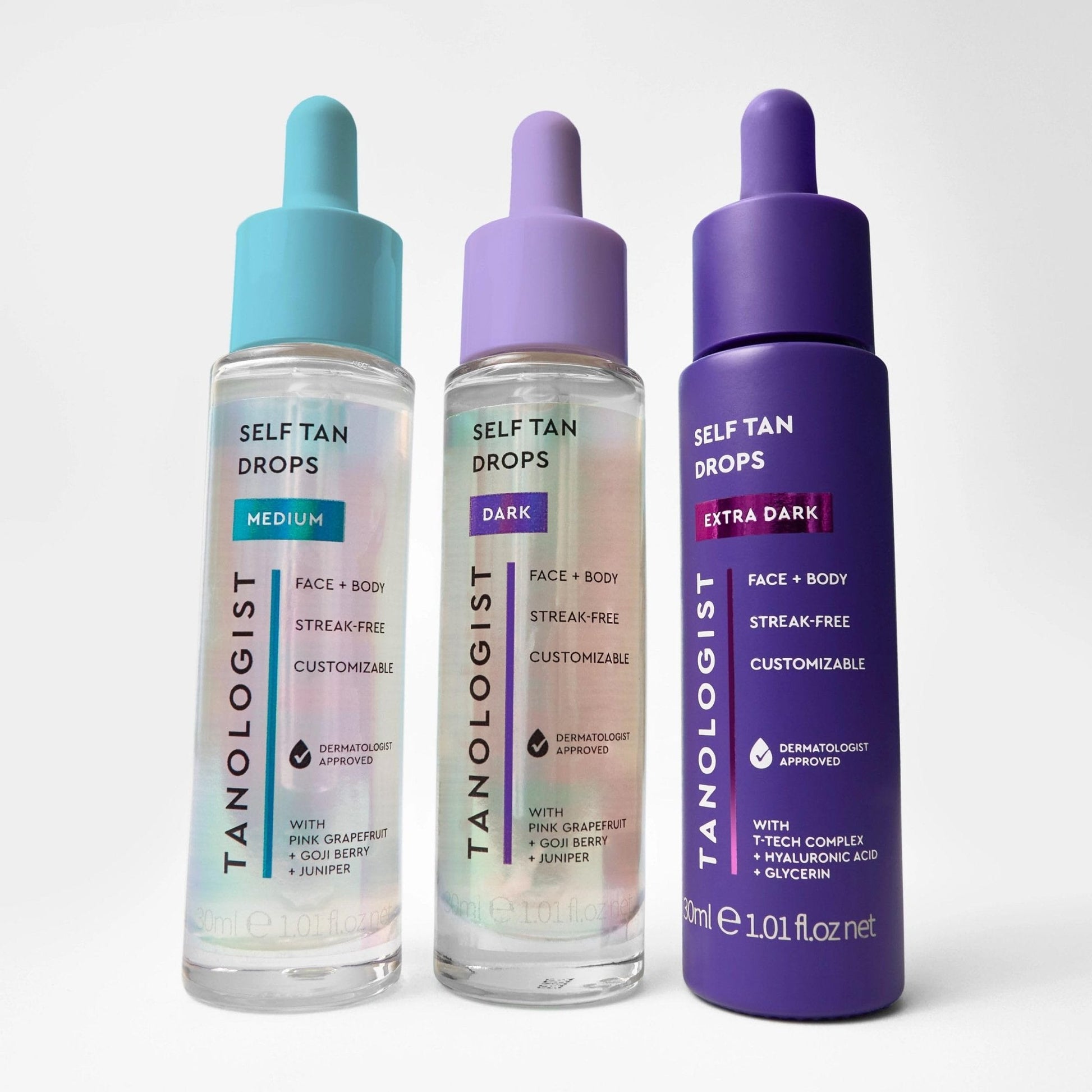 Tanologist Dark Self Tan Drops, Streak-Free Body & Face Tanning Drops, No Fake Tan Smell - Maple Wellness Supplements