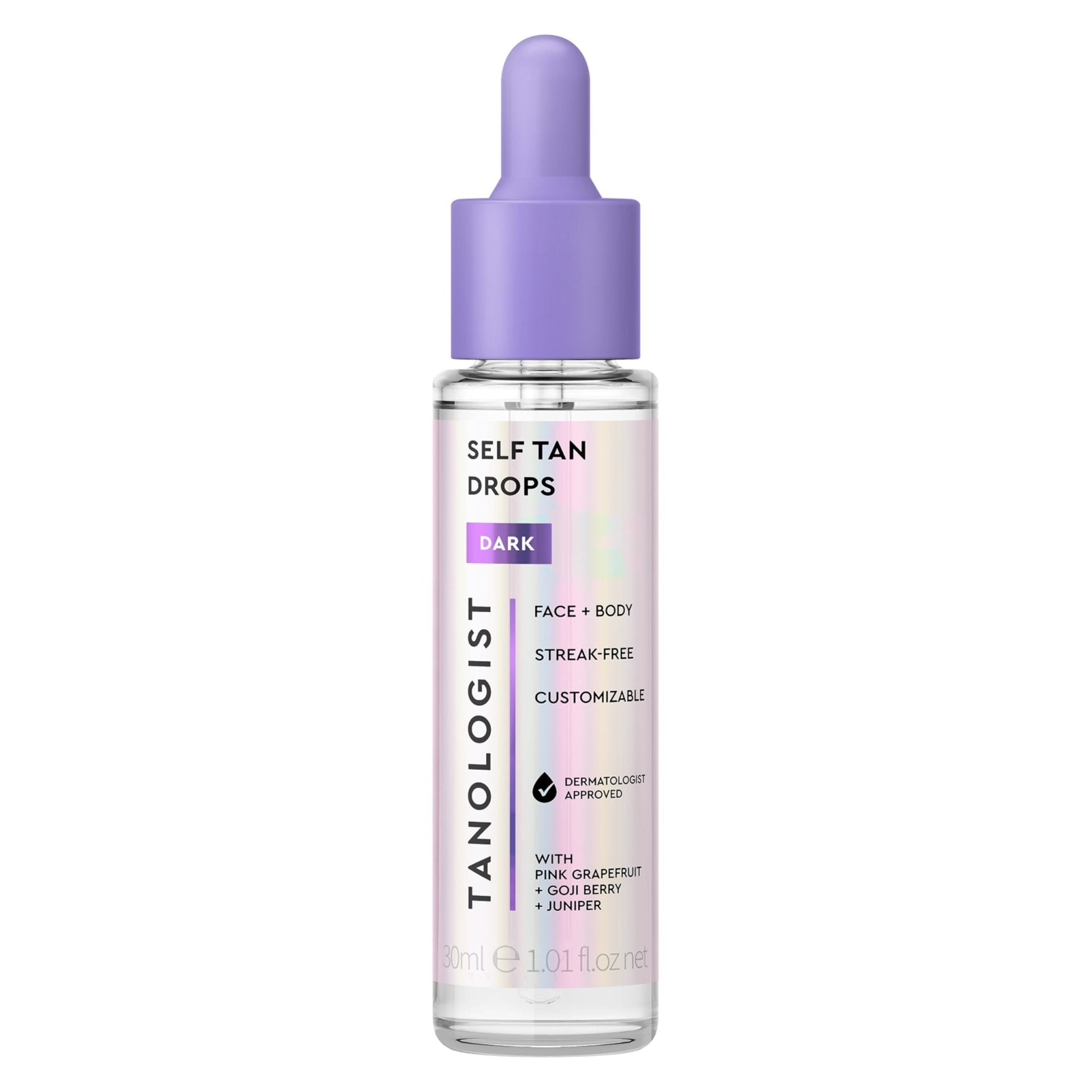 Tanologist Dark Self Tan Drops, Streak-Free Body & Face Tanning Drops, No Fake Tan Smell - Maple Wellness Supplements