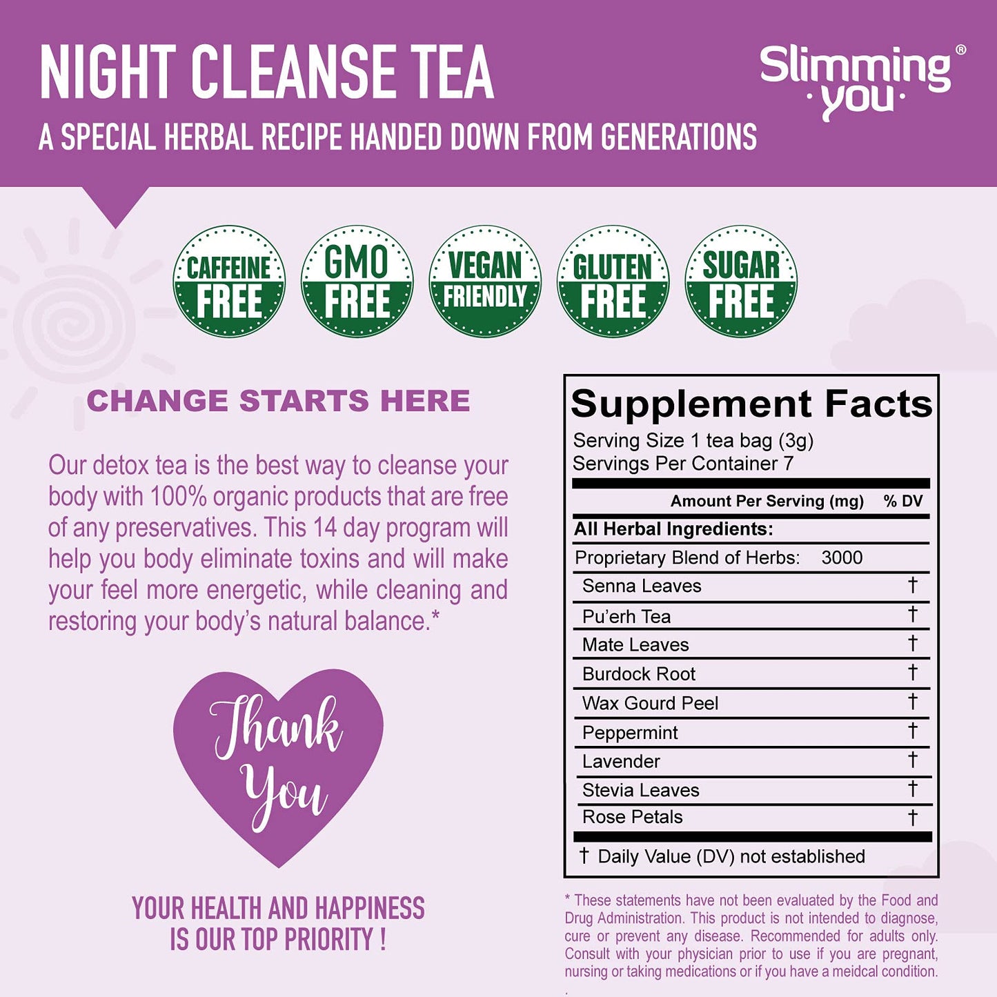 TAOISTEA 14 Day Detox Tea for Weight Loss, Body Cleanse, Metabolism Boost - Morning - Maple Wellness Supplements
