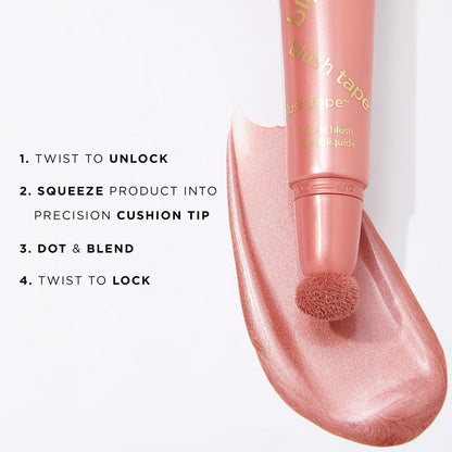 tarte blush tape liquid blush – Buildable Cream Cheek Makeup, Lightweight Formula, Blurs appearance for Radiant Glow, Vegan & Cruelty-Free, full size, rose - Maple Wellness Supplements