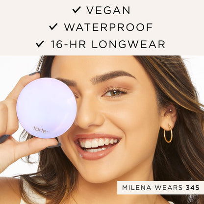 tarte face tape pressed powder – Medium-Coverage Waterproof Powder, Hyaluronic Acid & Peptides to Smooth & Set Makeup, Lightweight, Vegan & Cruelty-Free, full size, 20S light sand - Maple Wellness Supplements
