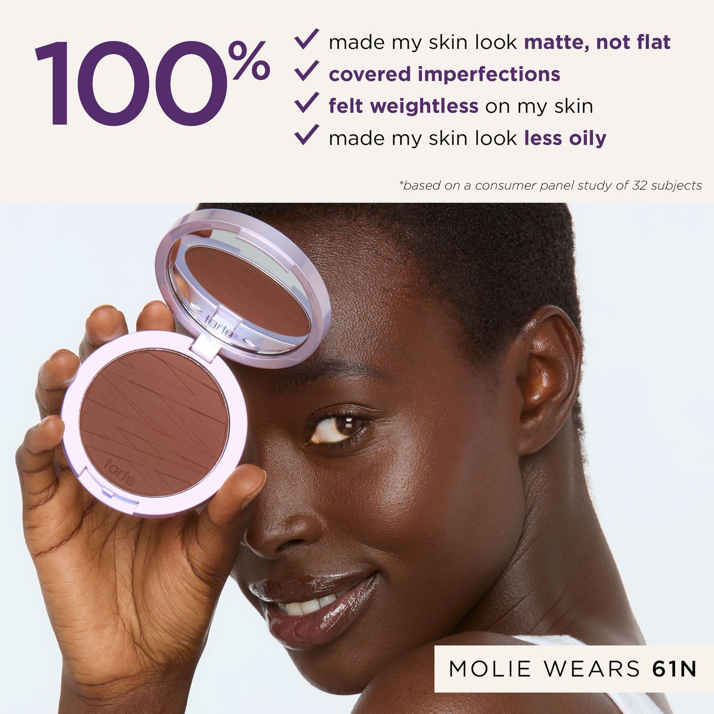 tarte face tape pressed powder – Medium-Coverage Waterproof Powder, Hyaluronic Acid & Peptides to Smooth & Set Makeup, Lightweight, Vegan & Cruelty-Free, full size, 20S light sand - Maple Wellness Supplements
