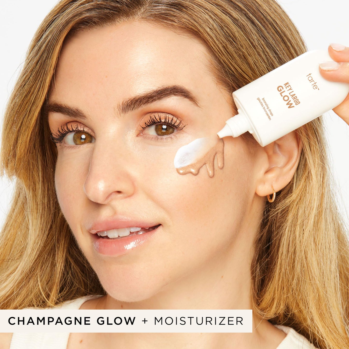 tarte key largo glow bronzing drops – Luminous Serum-Infused Liquid Bronzer with Vitamin E for Sun-Kissed Radiant Lightweight Hydration, Cruelty-Free, full size, champagne glow - Maple Wellness Supplements