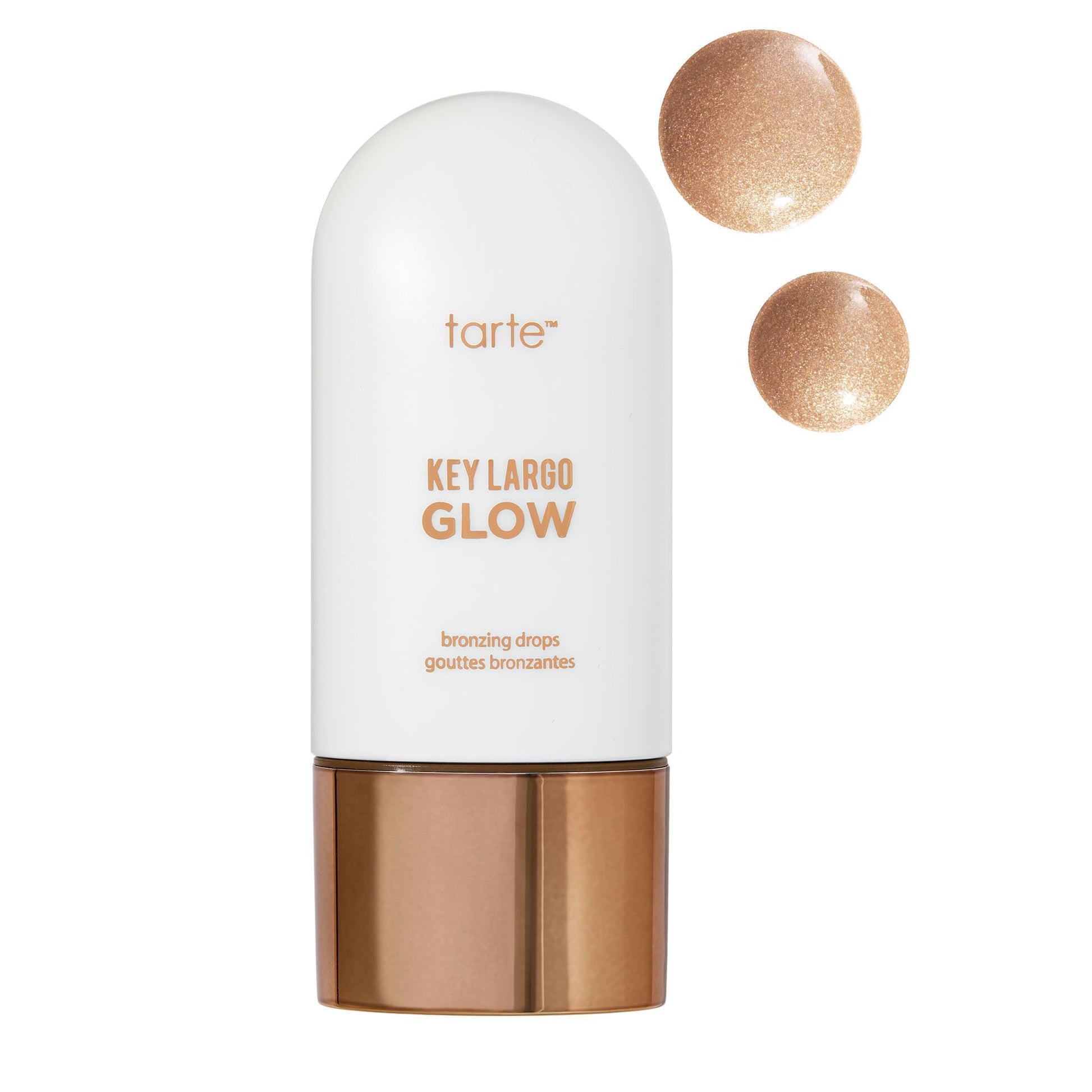 tarte key largo glow bronzing drops – Luminous Serum-Infused Liquid Bronzer with Vitamin E for Sun-Kissed Radiant Lightweight Hydration, Cruelty-Free, full size, champagne glow - Maple Wellness Supplements