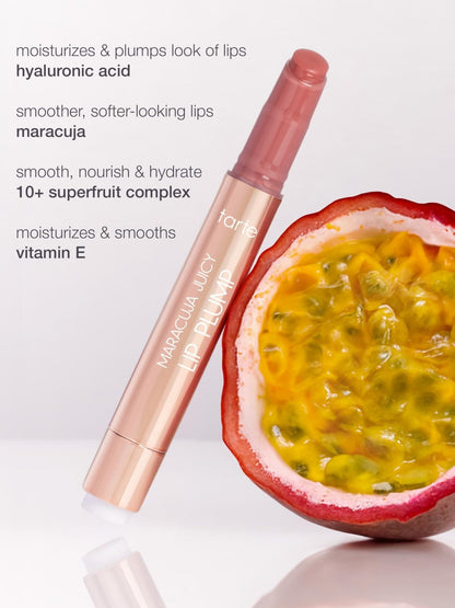 tarte maracuja juicy lip plump – Hydrating & Volumizing Lip Plumper Gloss Balm with Nourishing Hyaluronic Acid, Plumps & Moisturizes, Vegan & Cruelty-Free, full size, cherry blossom - Maple Wellness Supplements