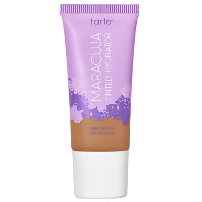 tarte maracuja tinted moisturizer – Lightweight Sheer Foundation with Buildable Longwear Coverage, Hyaluronic Acid for Hydrated Skin, Vegan & Cruelty-Free, full size, 36H medium-tan honey - Maple Wellness Supplements