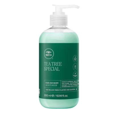 Tea Tree Hair and Body Moisturizer Leave-In Conditioner, Body Lotion, After-Shave Cream, For All Hair + Skin Types, 10.14 fl. oz. - Maple Wellness Supplements