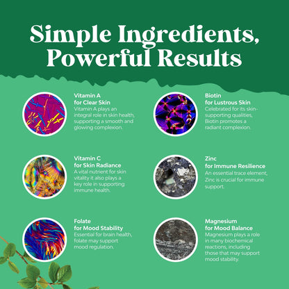 Teen Multivitamin Gummies 12-17 - Teen Boys & Girls Gummy Vitamins for Better Skin, Immune Strength, Mood & Energy Support - Teenage Girl & Boy Supplements - Maple Wellness Supplements