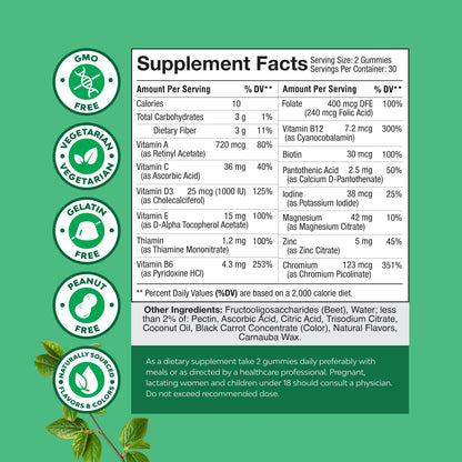 Teen Multivitamin Gummies 12-17 - Teen Boys & Girls Gummy Vitamins for Better Skin, Immune Strength, Mood & Energy Support - Teenage Girl & Boy Supplements - Maple Wellness Supplements