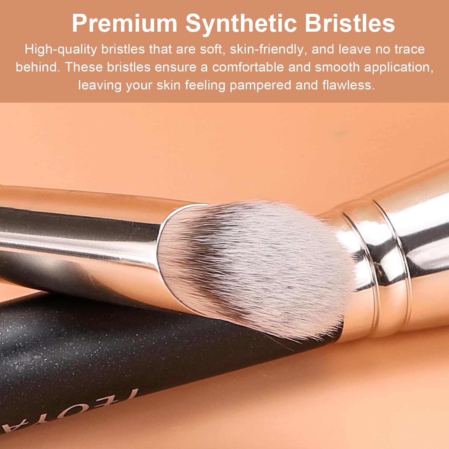 TEOYALL Angled Concealer Brush, Synthetic Contour Brush for Blending Setting Buffing with Liquid, Cream and Powder Cosmetic (Angled Brush) - Maple Wellness Supplements