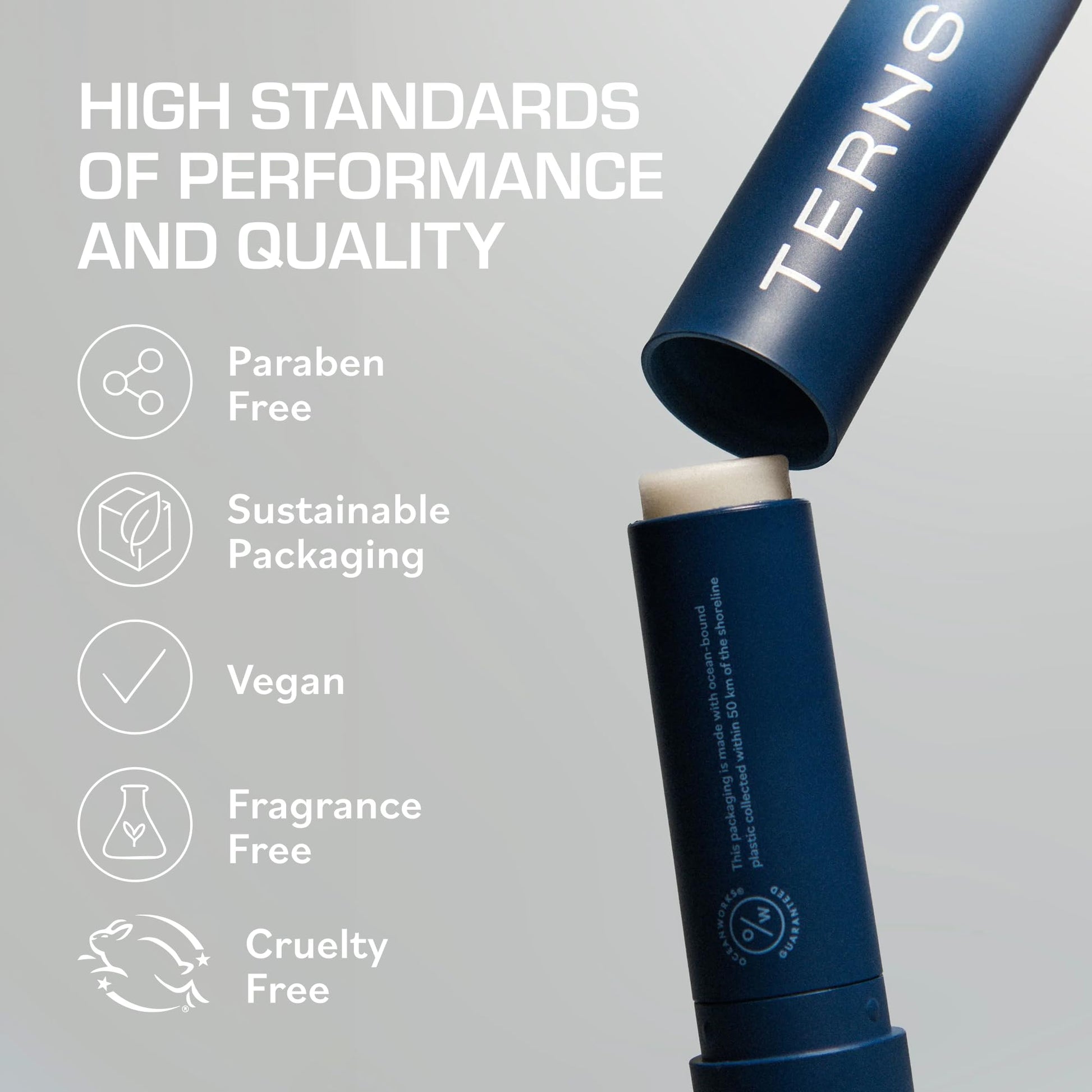 TERNS Everyday Lip Balm | Hyaluronic Acid + Baobab & Meadowfoam Oils, Algae-Powered Sirenas Complex OS, Refreshing Mint, Non-Sticky Cushion Glide, Cruelty-Free - Maple Wellness Supplements