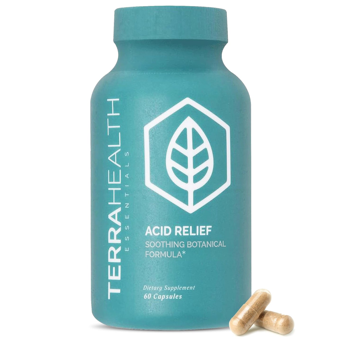 Terra Health Essentials Acid Relief - Plant Based Digestive Support Supplement for Comfortable Gut Function - Lemon Balm, Slippery Elm, - Maple Wellness Supplements