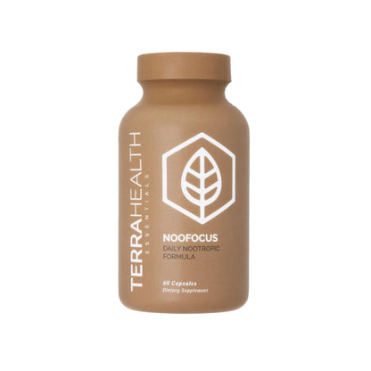 Terra Health Essentials NOOFOCUS - Nootropics Brain Support Supplement with Adaptogenic Mushrooms, Alpha-GPC, Gotu Kola, L-Theanine for Focus & Memory - All Natural, 30 Day Supply - Maple Wellness Supplements