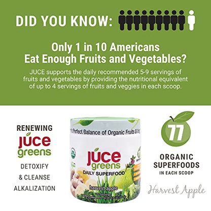 Terra Kai Organics JUCE Green Superfood Powder, Organic Fruits and Veggies Supplement - Maple Wellness Supplements