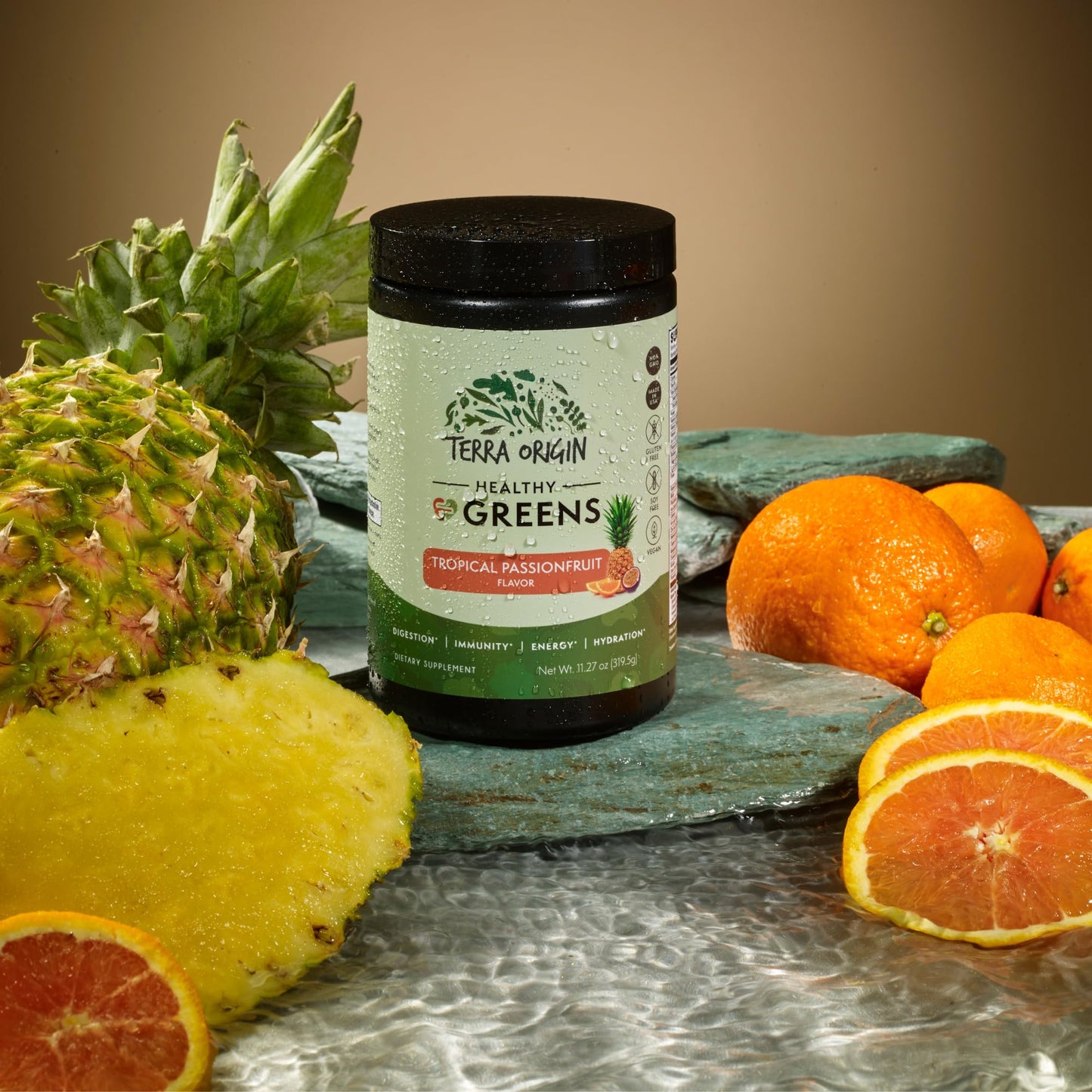 TERRA ORIGIN Healthy Greens Powder Supplement | Superfood Digestive Enzyme & Probiotic Blends | Immune, Gut, and Digestive Support for Women - Maple Wellness Supplements