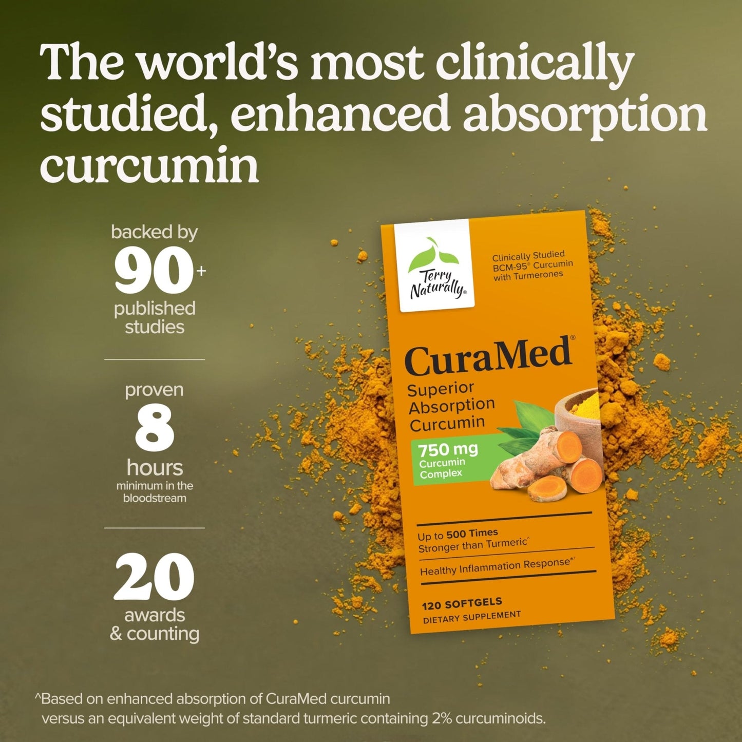 Terry Naturally CuraMed 750 mg - Antioxidant Supplement for Brain & Heart Health Support - Supplement with High-Potency Curcumin Complex - Kidney, Liver - Maple Wellness Supplements