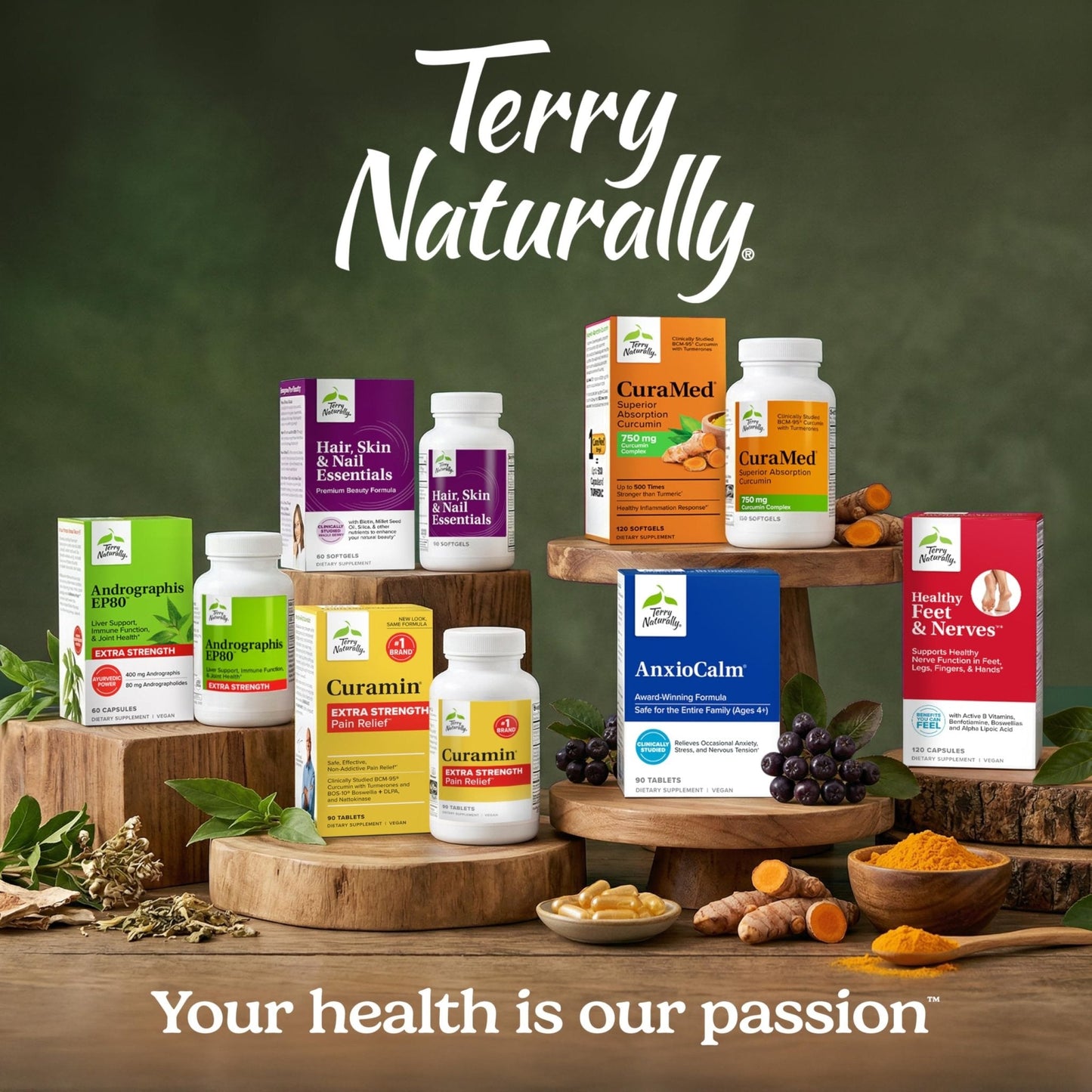 Terry Naturally CuraMed 750mg - Antioxidant Supplement for Brain & Heart Health Support - Dietary Supplement with High-Potency Curcumin Complex - Kidney, Liver & Immune Health Support - 30 Softgels - Maple Wellness Supplements