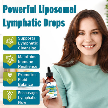 Tervaies Liposomal Lymphatic Drainage Drops 2000mg – Herbal Blend with Elderberry & Echinacea – 2 FL OZ - Maple Wellness Supplements