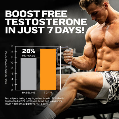 Testosterone Booster for Men, MuscleTech AlphaTest, Tribulus Terrestris & Boron Suppleme - Maple Wellness Supplements