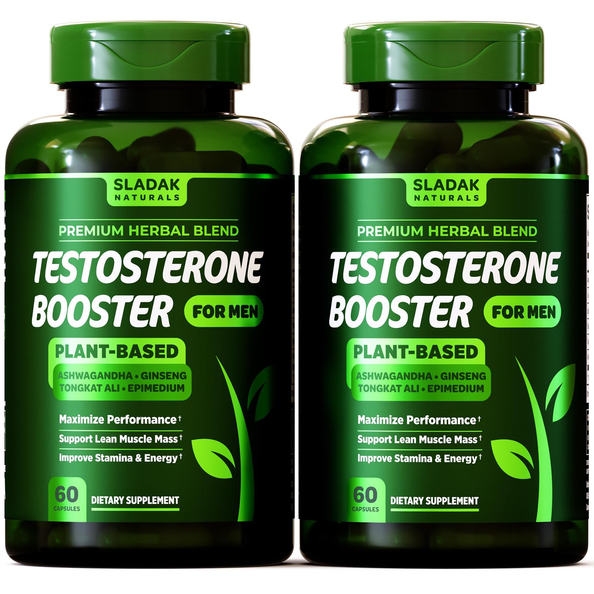 Testosterone Booster Supplement for Men - Male Enhancing Test Boost - Ashwagandha, L-Arginine, Tongkat Ali, Tribulus + More - Workout, Build Muscle, Strength, Energy & Performance - 2 Month Supply - Maple Wellness Supplements