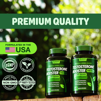 Testosterone Booster Supplement for Men - Male Enhancing Test Boost - Ashwagandha, L-Arginine, Tongkat Ali, Tribulus + More - Workout, Build Muscle, Strength, Energy & Performance - 2 Month Supply - Maple Wellness Supplements