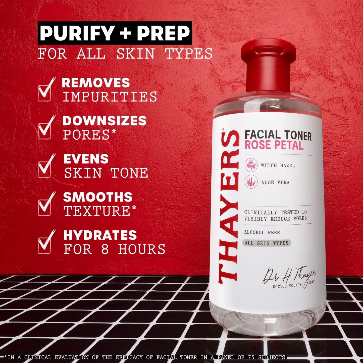 THAYERS Alcohol-Free Rose Petal Witch Hazel Facial Toner for Glowing Skin, Soothing - Maple Wellness Supplements