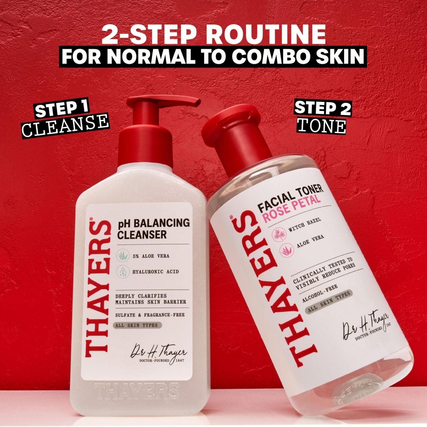 THAYERS Alcohol-Free Rose Petal Witch Hazel Facial Toner for Glowing Skin, Soothing - Maple Wellness Supplements
