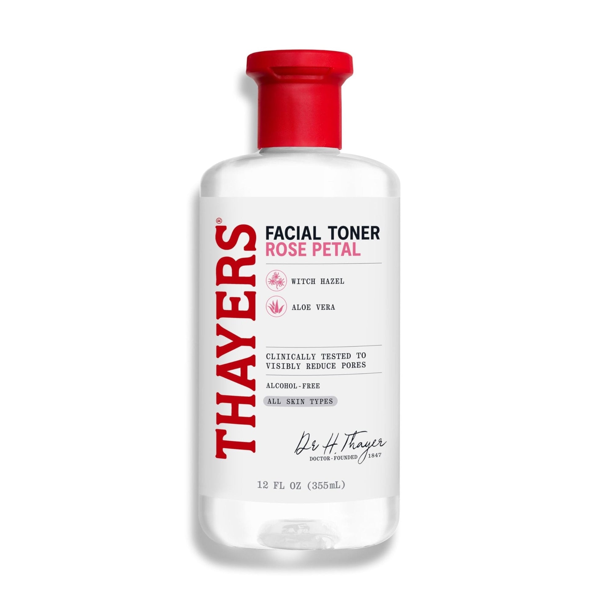 THAYERS Alcohol-Free Rose Petal Witch Hazel Facial Toner for Glowing Skin, Soothing - Maple Wellness Supplements