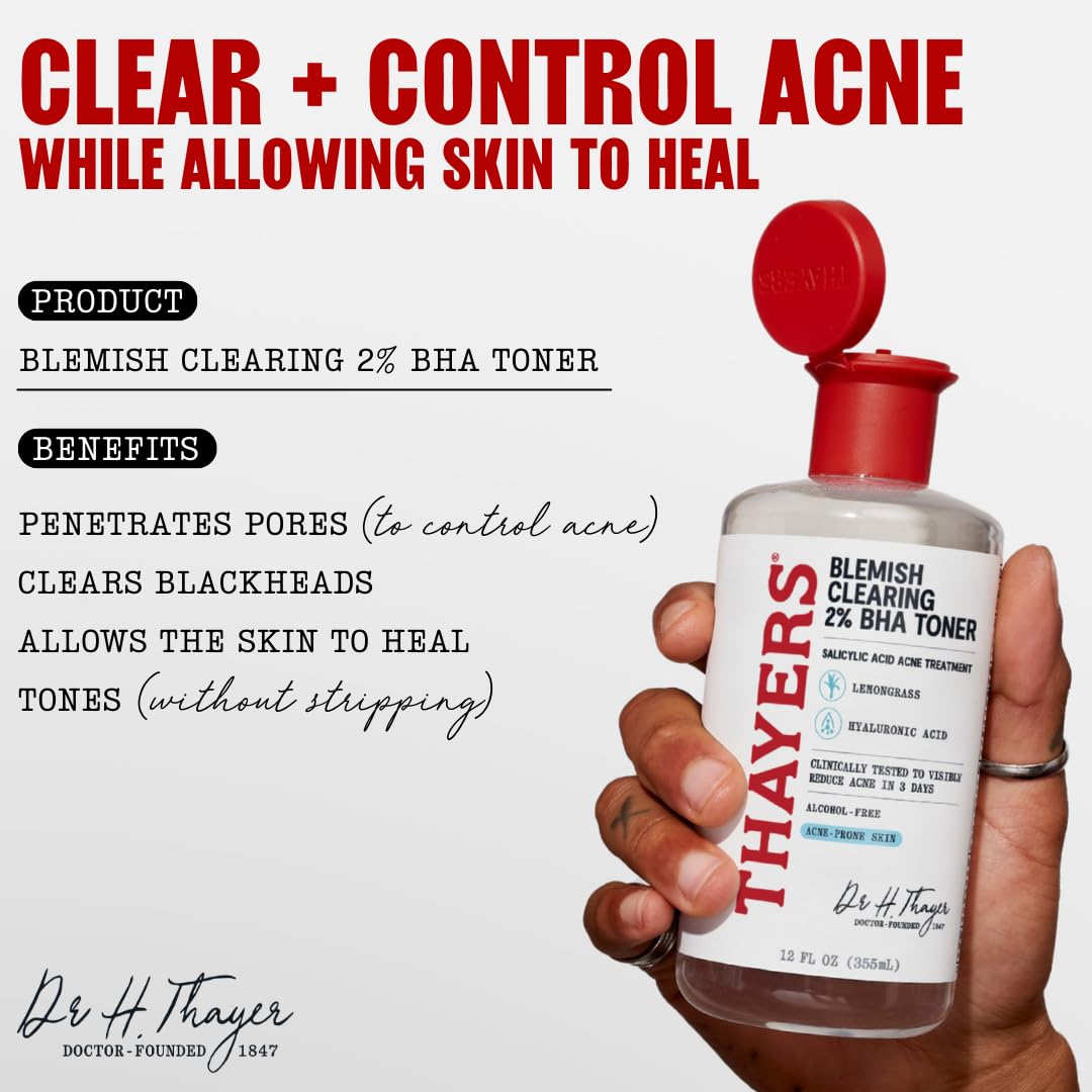Thayers Blemish Clearing Salicylic Acid Toner, Acne Treatment Face Toner with 2% Salicylic Acid - Maple Wellness Supplements