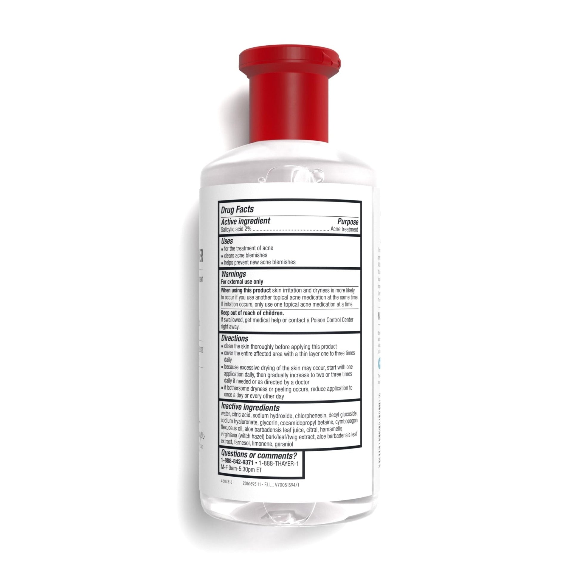 Thayers Blemish Clearing Salicylic Acid Toner, Acne Treatment Face Toner with 2% Salicylic Acid - Maple Wellness Supplements