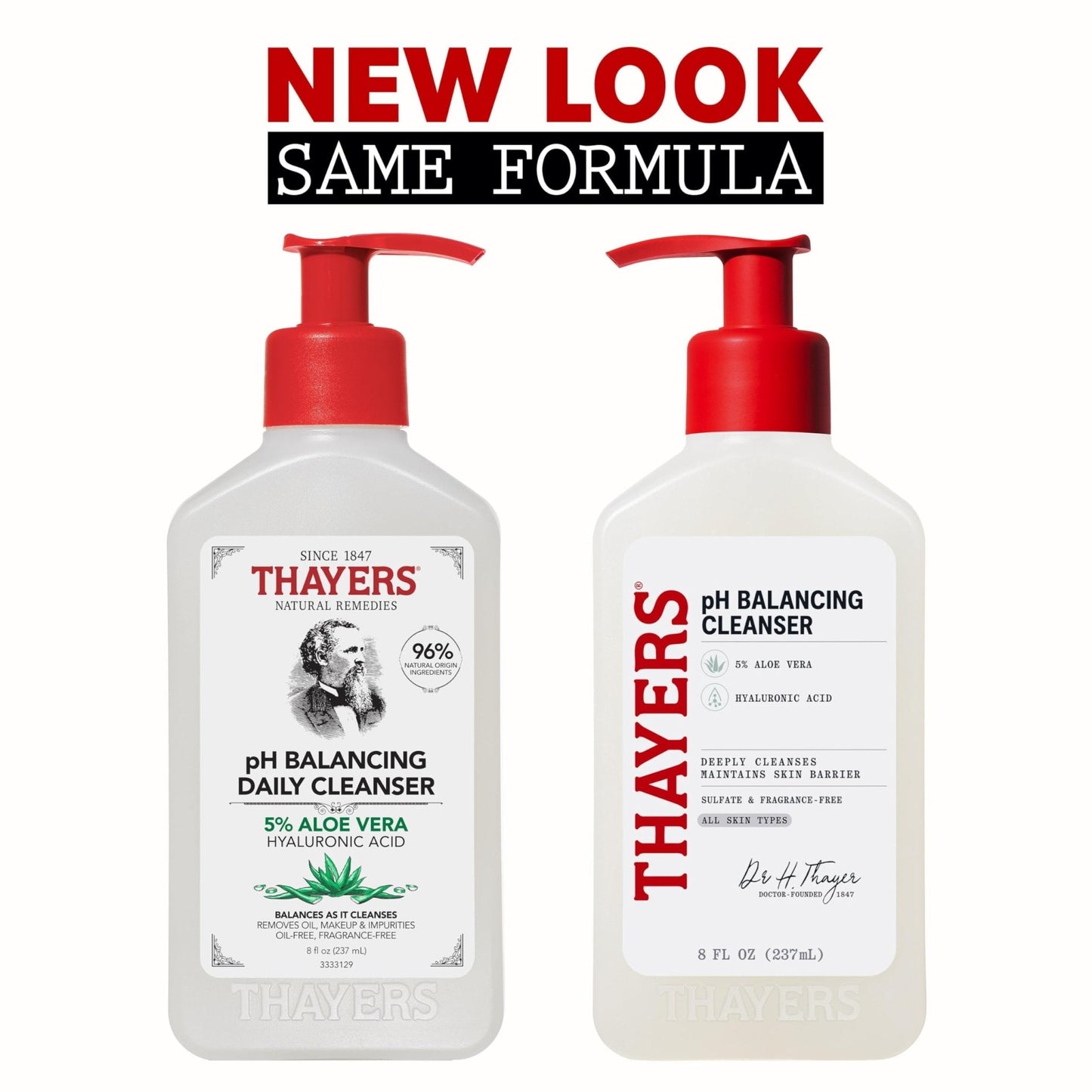 THAYERS pH Balancing Daily Cleanser, Face Wash with Aloe Vera, Gentle and Hydrating Skin Care for Dry, Oily, or Acne Prone Skin, 8 FL Oz. - Maple Wellness Supplements