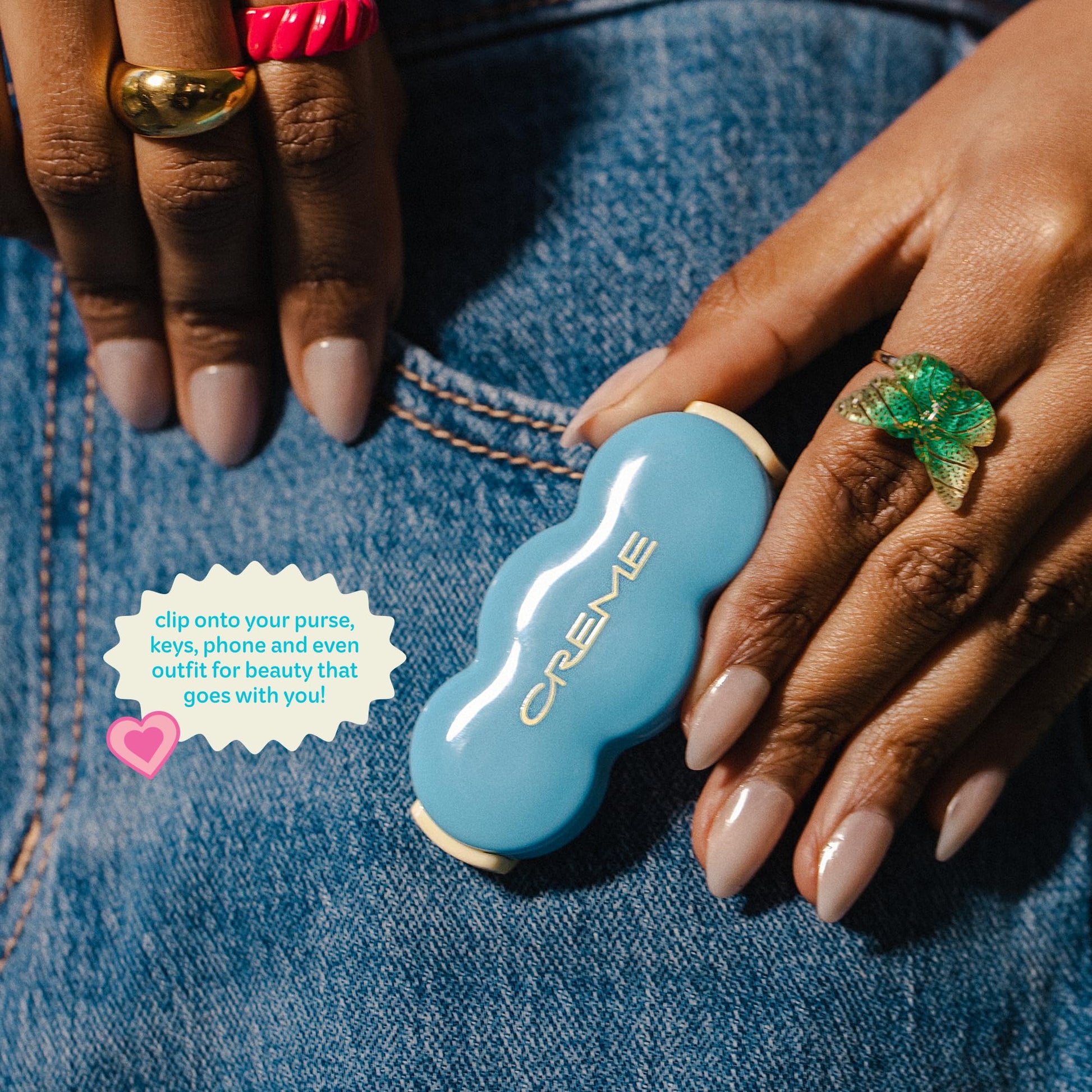 The Crème Shop Shimmer Pop Clip-On Lip Gloss | Korean Makeup, Cute Clip Accessory, Hydrating, Non-Sticky, Shea Butter, Hyaluronic Acid, Vitamine E- Gravity Glow - Maple Wellness Supplements