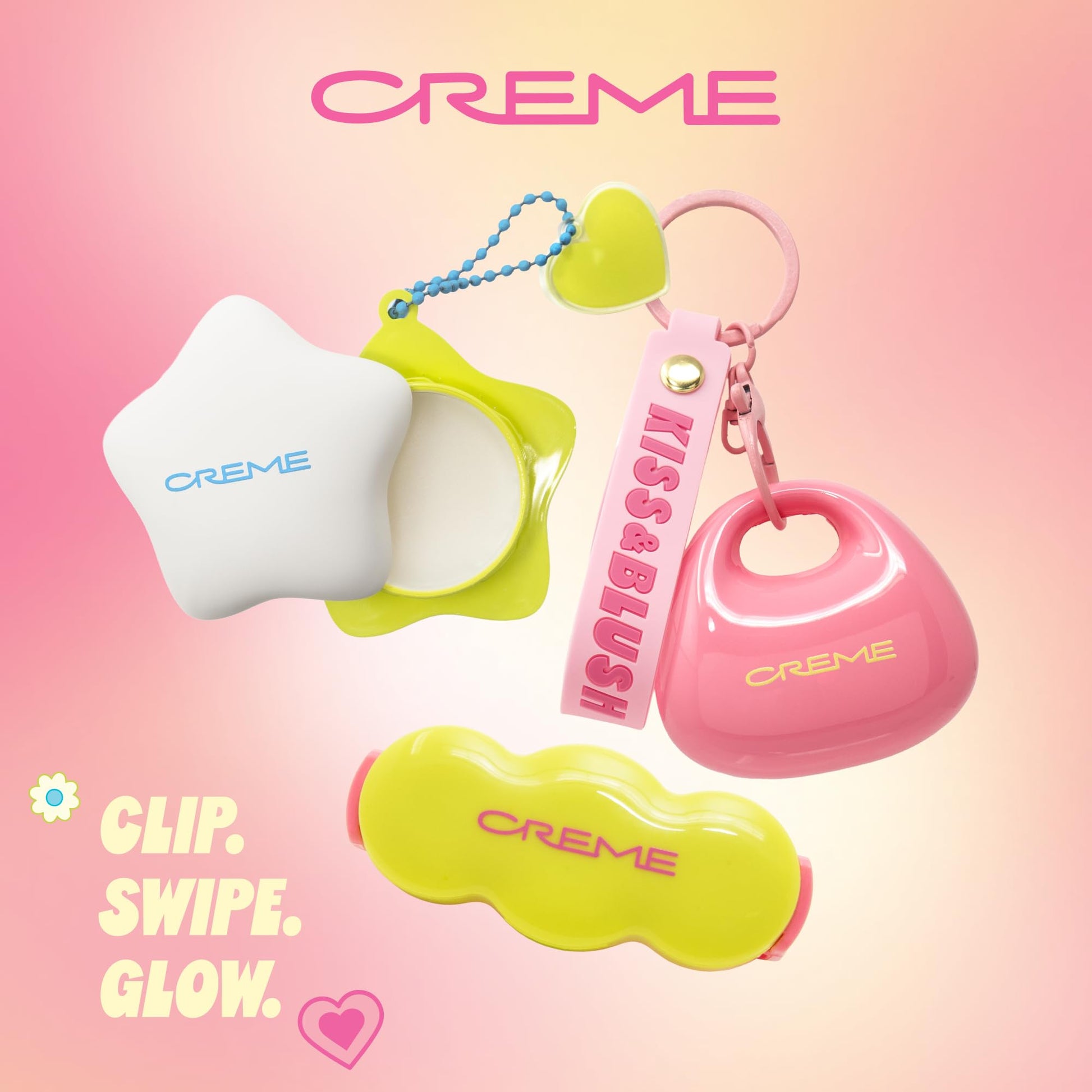 The Crème Shop Shimmer Pop Clip-On Lip Gloss | Korean Makeup, Cute Clip Accessory, Hydrating, Non-Sticky, Shea Butter, Hyaluronic Acid, Vitamine E- Gravity Glow - Maple Wellness Supplements
