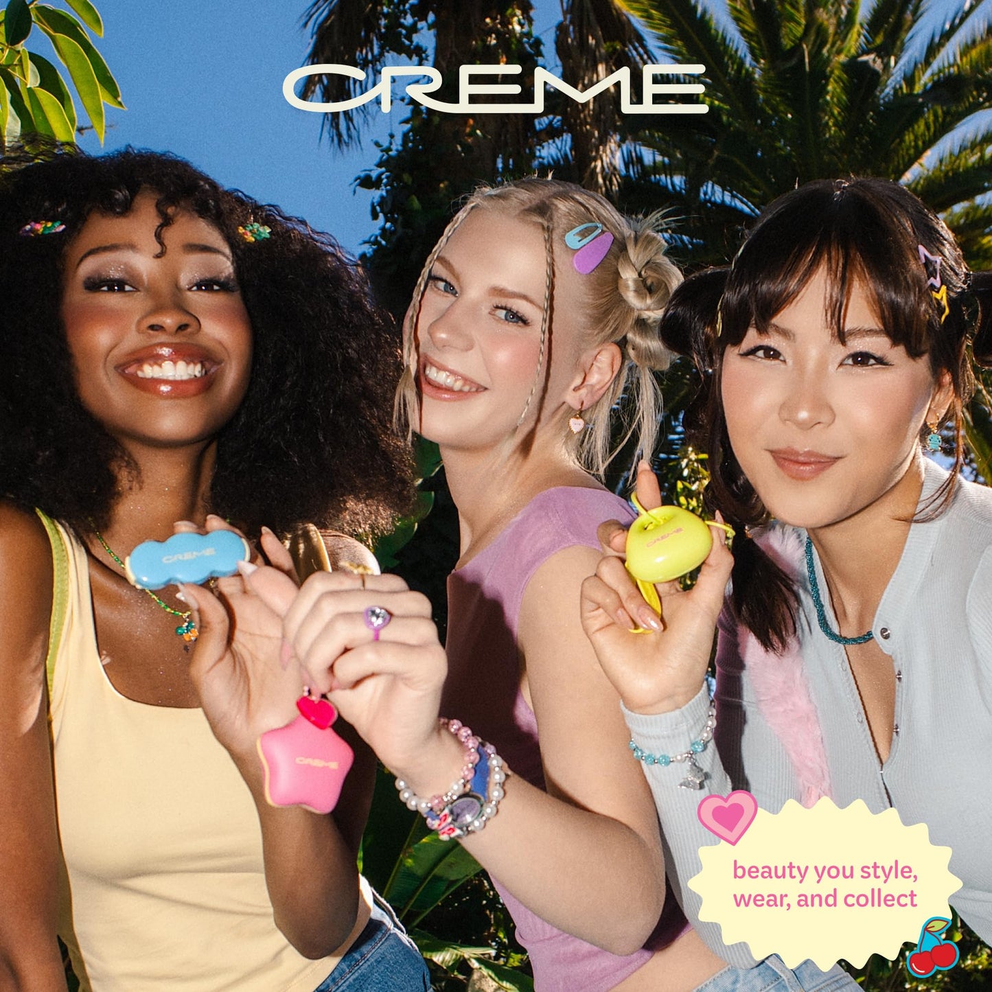 The Crème Shop Shimmer Pop Clip-On Lip Gloss | Korean Makeup, Cute Clip Accessory, Hydrating, Non-Sticky, Shea Butter, Hyaluronic Acid, Vitamine E- Nude Orbit - Maple Wellness Supplements