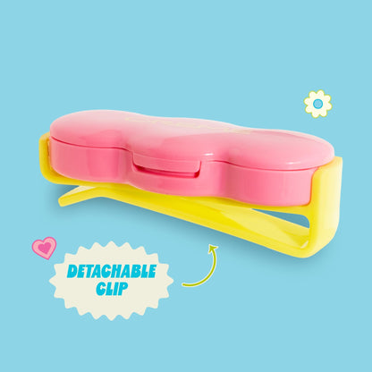 The Crème Shop Shimmer Pop Clip-On Lip Gloss | Korean Makeup, Cute Clip Accessory, Hydrating, Non-Sticky, Shea Butter, Hyaluronic Acid, Vitamine E- Nude Orbit - Maple Wellness Supplements