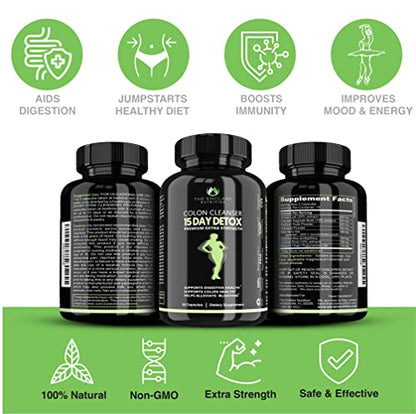THE ENCLARE NUTRITION Colon Cleanser Detox. Premium 15 Day Fast-Acting Diet Pills - Maple Wellness Supplements